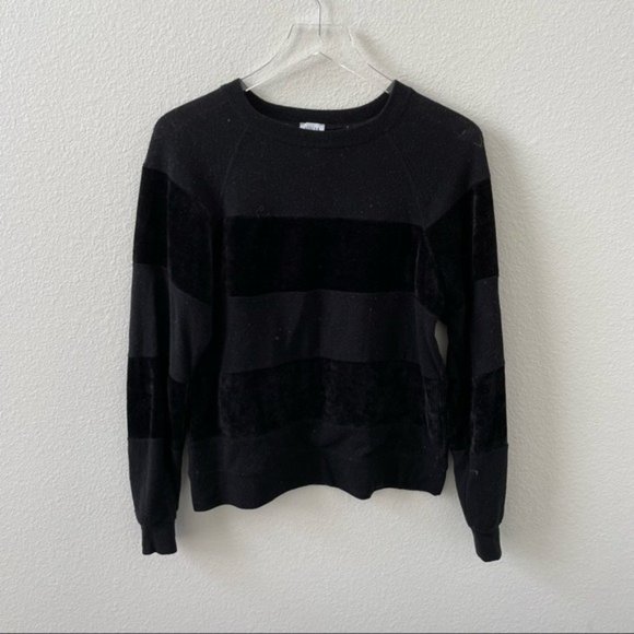 Evereve Peyton Jensen Reese Chenille Block Pullover in Black - Picture 4 of 8